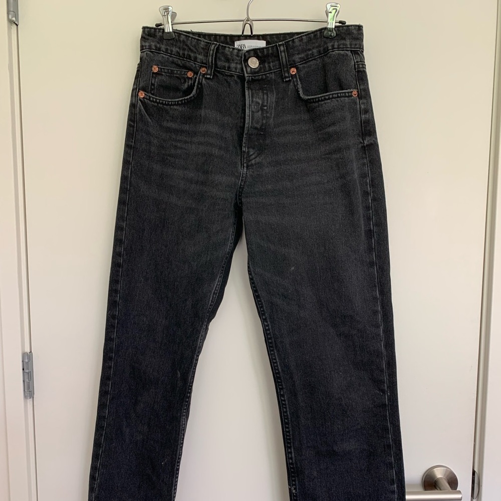 Zara mid rise straight leg jeans